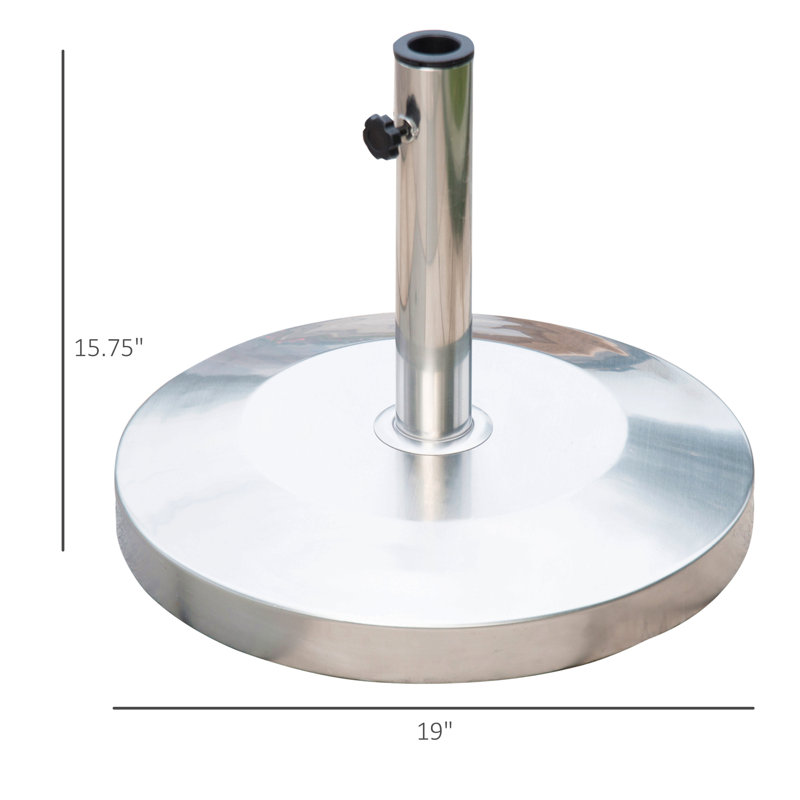 Base de support de parasol ronde ronde en acier inoxydable