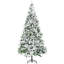 Arbre artificiel enneigé 9 pi de hauteur, sans entretien, facile à manipuler avec sensation de Noël, assemblage simple