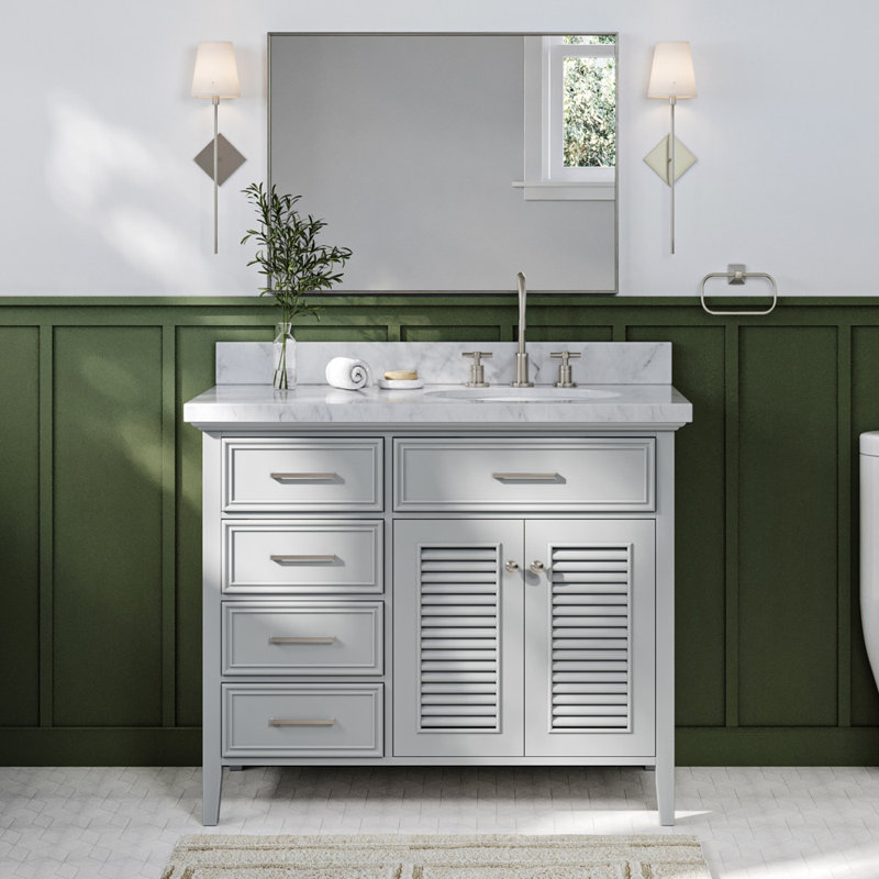 Kensington 43'' W Single Vanity, Gray, Right