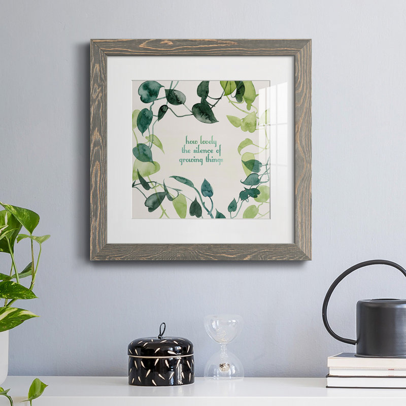 «Magic Grows II», reproduction encadrée de qualité supérieure - prête à être accrochée, Cadre en papier gris, Blanc