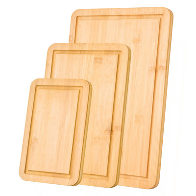 Bamboo Cutting Board Premium Versatile Cut Board With Built-In Handle