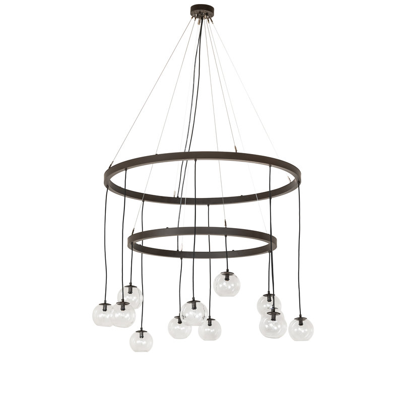 Lustre 12 lumières à 2 niveaux Bola