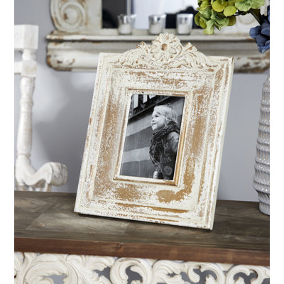 Phaneuf White Embossed Picture Frame