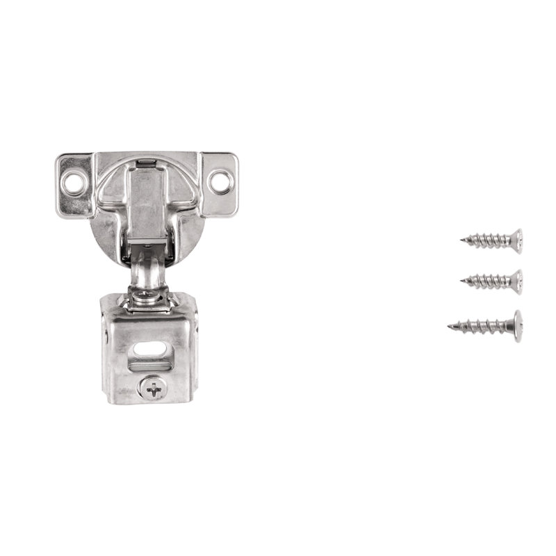 Concealed Hinges 1-1/4" overlay Face Frame Self-Close - Polished Nickel - Cabinet Door Hinges, 1