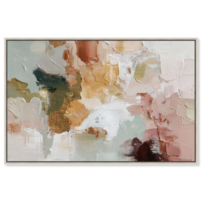 «Alabaster and Clay II», reproduction d'art sur toile par Art Remedy, cadre argenté, 36 x 24