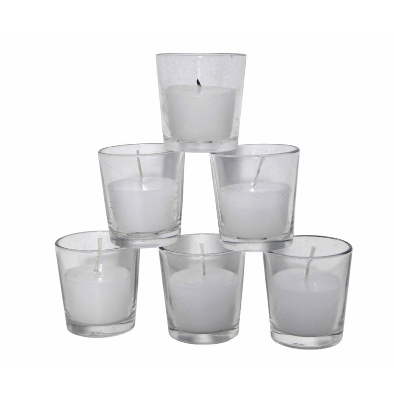 Unscented Designer Candle with Glass Holder
