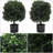 2 - Piece Artificial Evergreen Tree in Pot Set