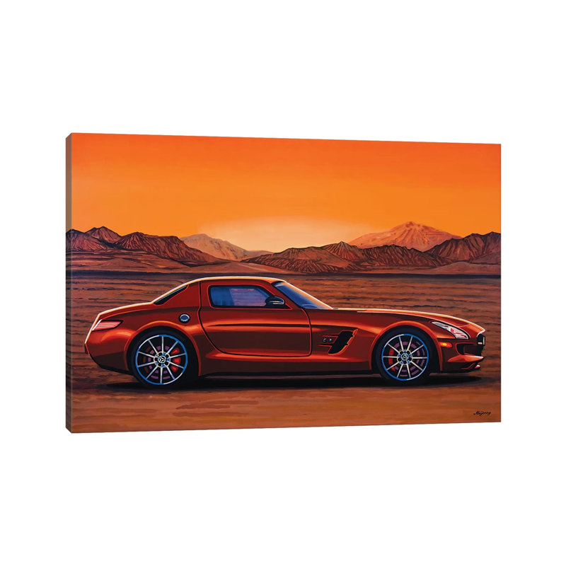Mercedes Benz Sls Amg Gt Final Edition by Paul Meijering - Painting on Canvas, Wrapped Canvas, 30.48 cm H x 45.72 cm W