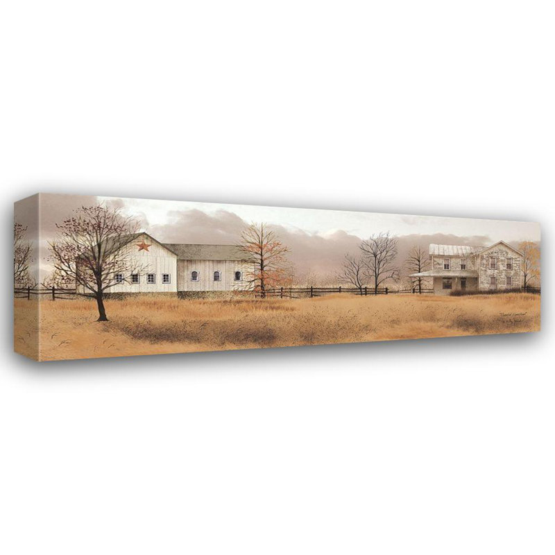 «August Grove® Jacobs, Billy Gallery», art sur toile tendue: Peaceful Homestead, H 19 po x l 48 po
