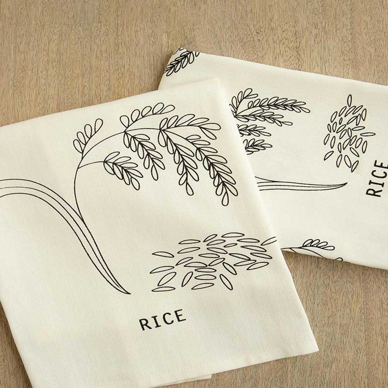 Dish Cloth | 2 Pcs Printed Flour Dish Cotton Towel | 20x28"