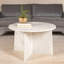 Table basse ronde en marbre avec base en croix imbriquée-864684153