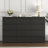 12 Drawers Double Dresser, Modern Wood Dresser Chest Of Drawers With Large Storage Space For Bedroom, Black-290248589