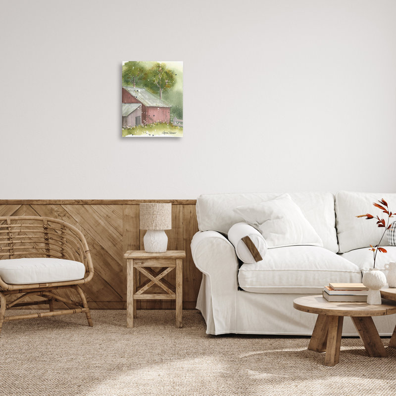 «Barn with Spring Spring Florals» par Gloria Palmer, H 20 po x l 16 po