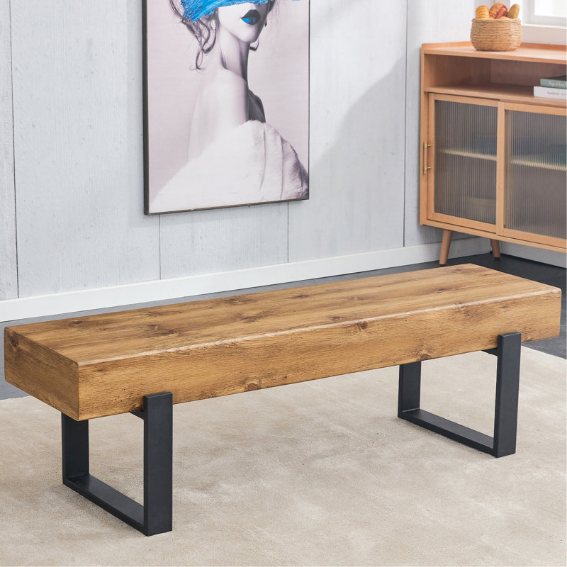 Daidrian Bench, Natural Wood Wash