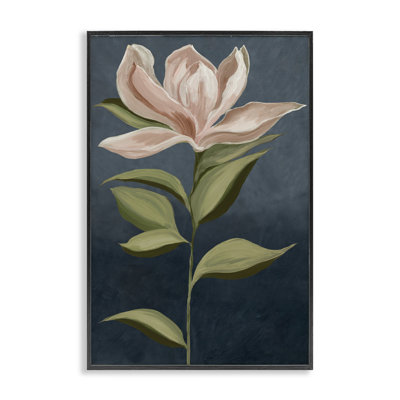  Art de la giclée noire encadrée de pétales d'iris rose par Jacob Q