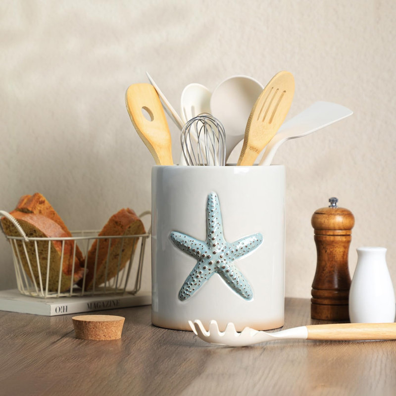 Ceramic Farmhouse Kitchen Utensil Rack