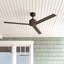 Ventilateur de plafond extérieur à 3 pales de 56 po avec contrôle mural-818355419