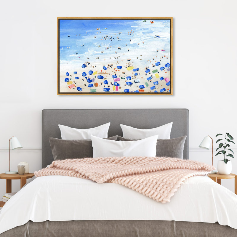 " Beach View " Painting Print, 24" H x 36" W, Wrapped Canvas
