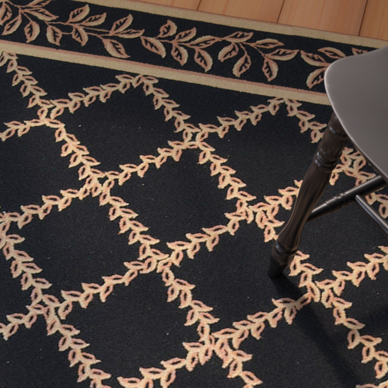 Tapis floral en laine crocheté à la main Jonsson, Tapis de couloir 2 pi 6 po x 12 pi