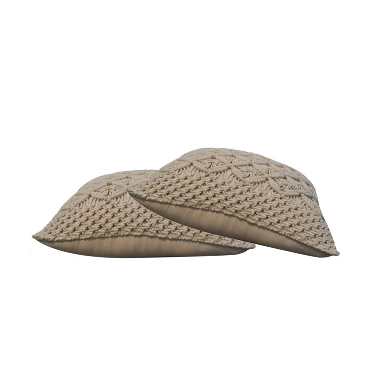Connorville Geometric Square Cushion, Cream