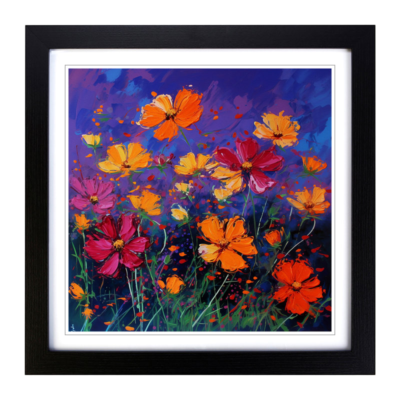 Cosmos Fauvism - Framed Print, Black