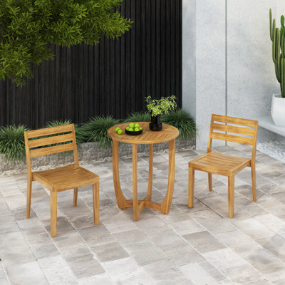 Chaises de salle à manger en bois d'acacia Luciano