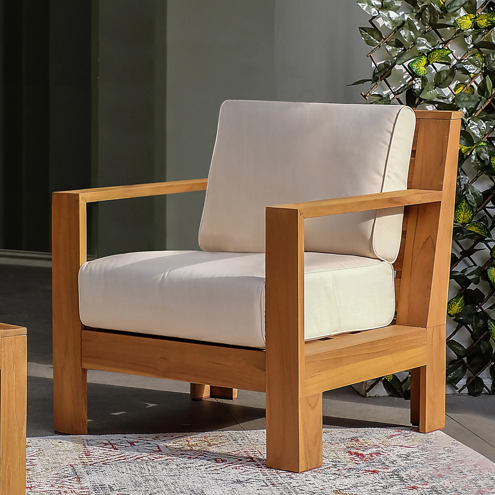 Chaney Sunbrella® Patio Lounge Chair, Canvas Vellum Sunbrella® Canvas