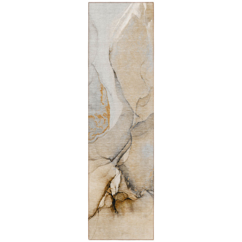 Tapis de couloir d'extérieur 8 po beige