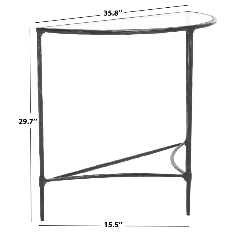 Isabellina Half Moon Console, Black
