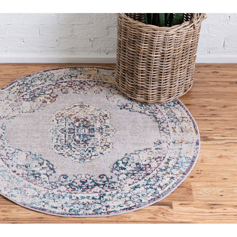 Oriental Indoor Rug, Round 4'1"