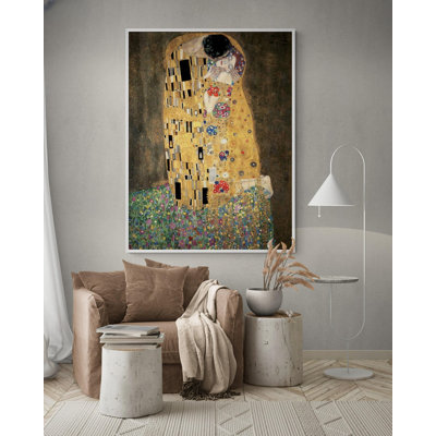 «The Kiss» par Gustav Klimt, art mural encadré, cadeau d'art pour couple, impression de cadeau d'anniversaire, art «I love you», cadeau de la Saint-Valentin, art mural encadré