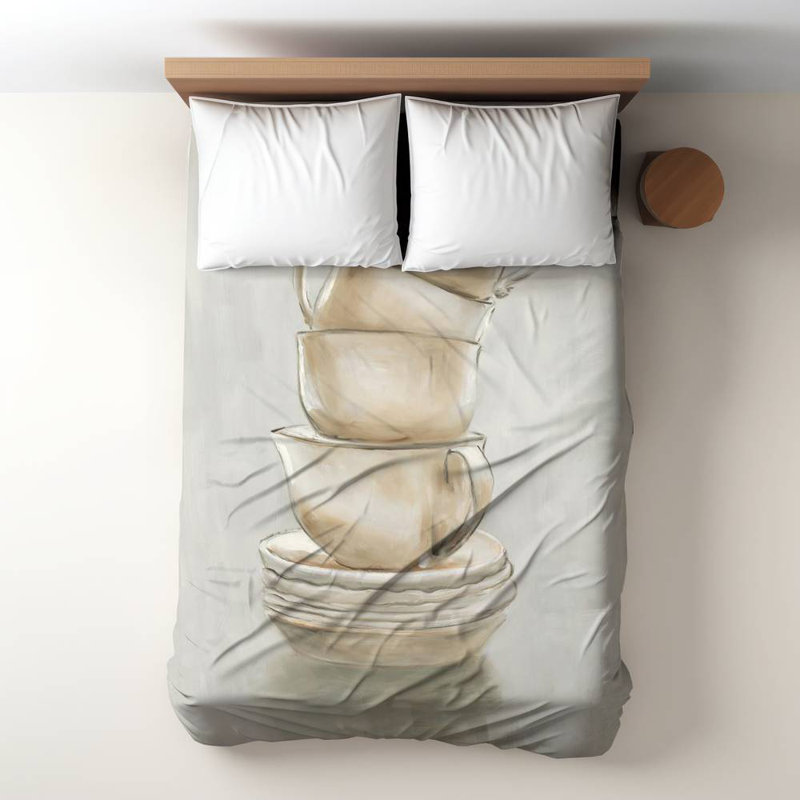 Coffee Mugs Duvet Cover - Stylish Kitchen Decor Bedding