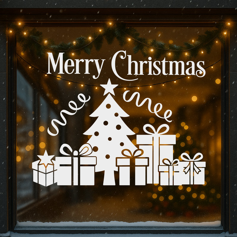 Merry Christmas, H 22 po x l 17 po, Noir mat
