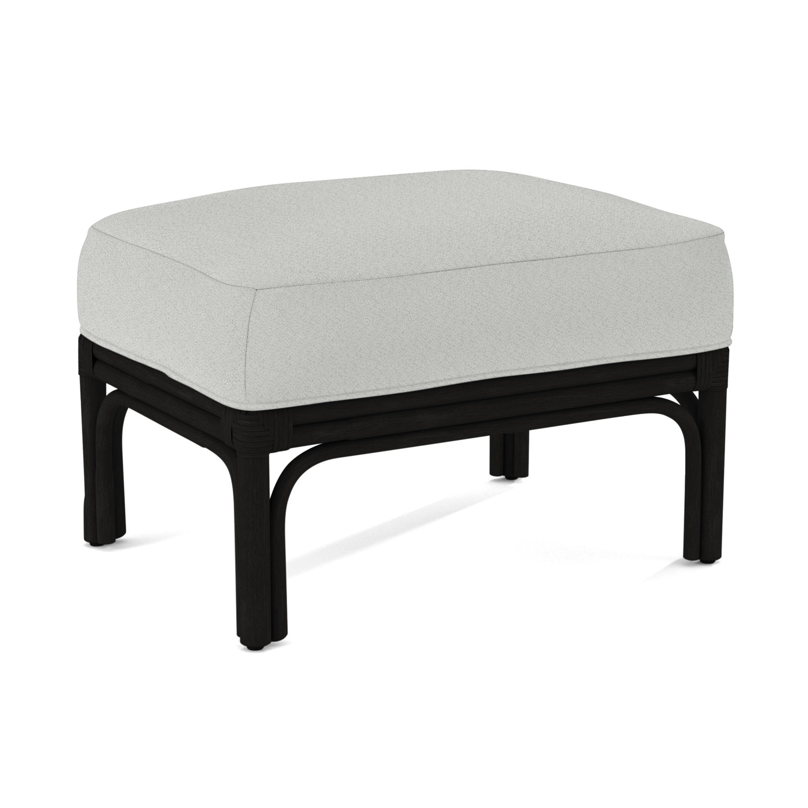 Boca Upholstered Ottoman, Antique Black, Navy Crypton Performance; 0822-61
