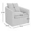 Fauteuil demi-tonneau pivotant rembourré Menta-78078759