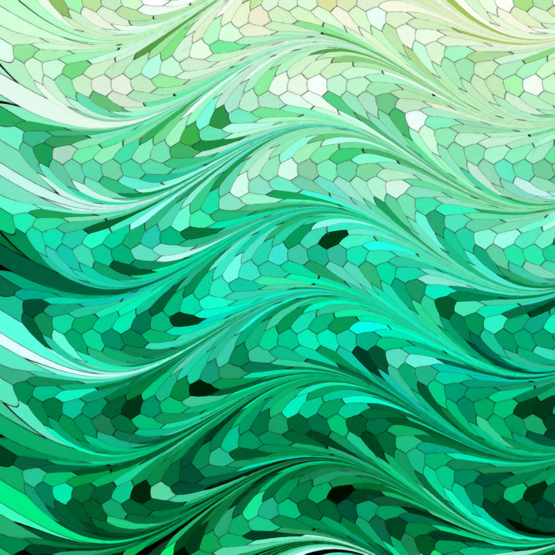 " Emerald Sea " by Lisa Argyropoulos, 12" H x 12" W  , No, Wrapped Canvas