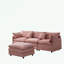 Canapé modulaire en L en chenille avec repose-pieds-690368406