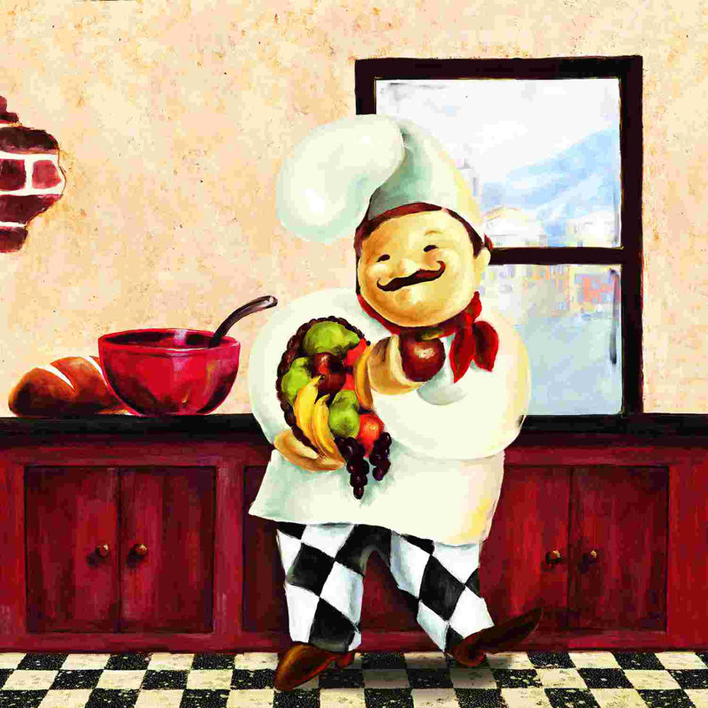 Enjoy Cook - peinture sur toile tendue, L 20 po x H 20 po