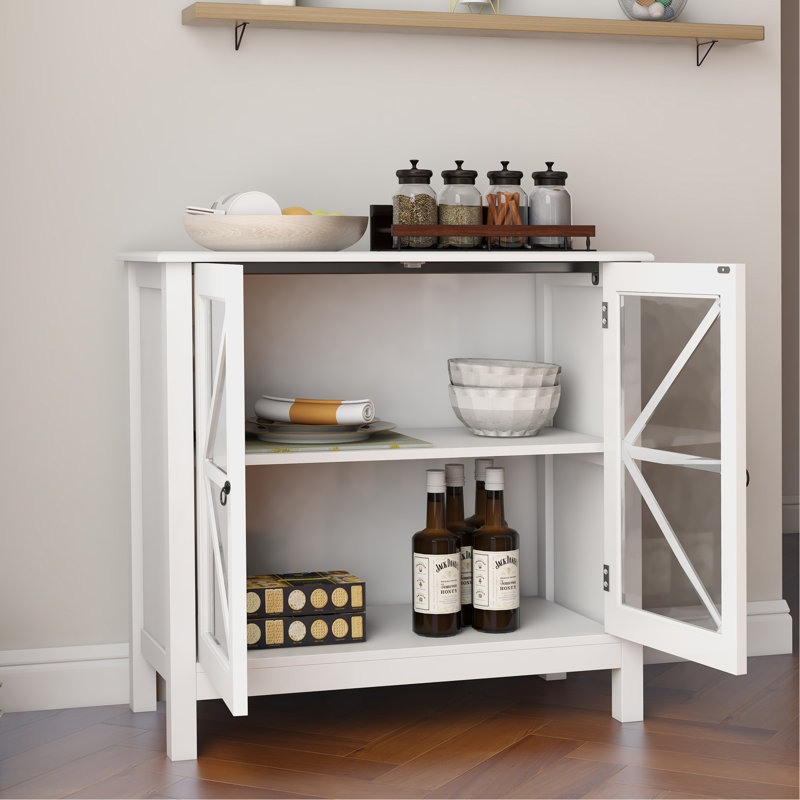 Armoire de cuisine avec portes doubles en verre