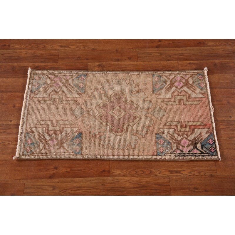 Tapis turc antique de vestibule anatolien 2 x 3