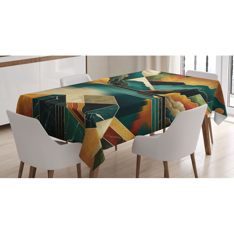 Lavares Rectangle No Pattern Microfiber Tablecloth, 84" Rectangle