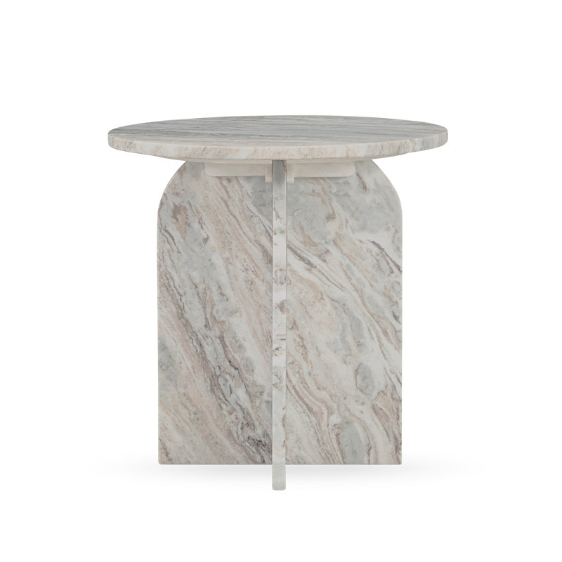 Reilly Marble End Table, Rusty Gray