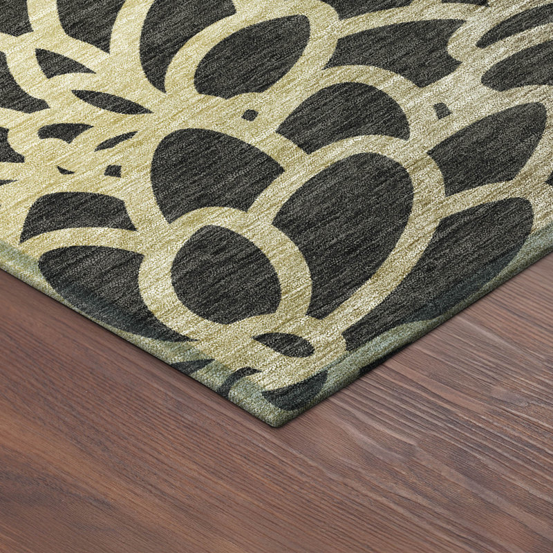 Machine Washable Indoor/Outdoor Chantille ACN2412 Botanical Rug, Rectangle 9' x 12'
