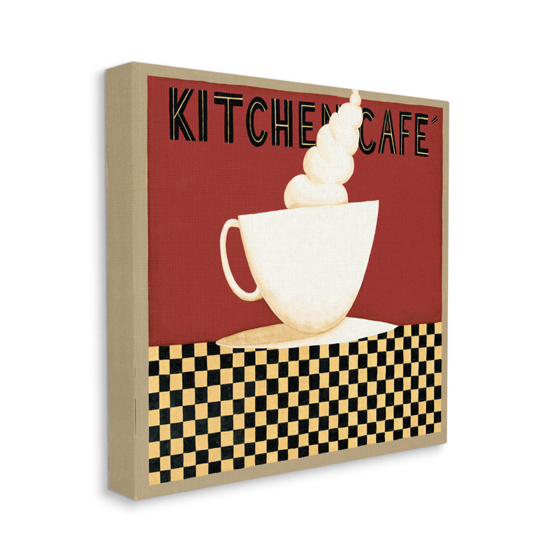 «Kitchen Cafe», art mural sur toile rétro par Dan Dipaolo, H 17 po x l 17 po x P 1,5 po
