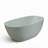 69 inch Turquoise Green Solid Surface Freestanding Soaking Bathtub with Overflow and Pop-up Drain