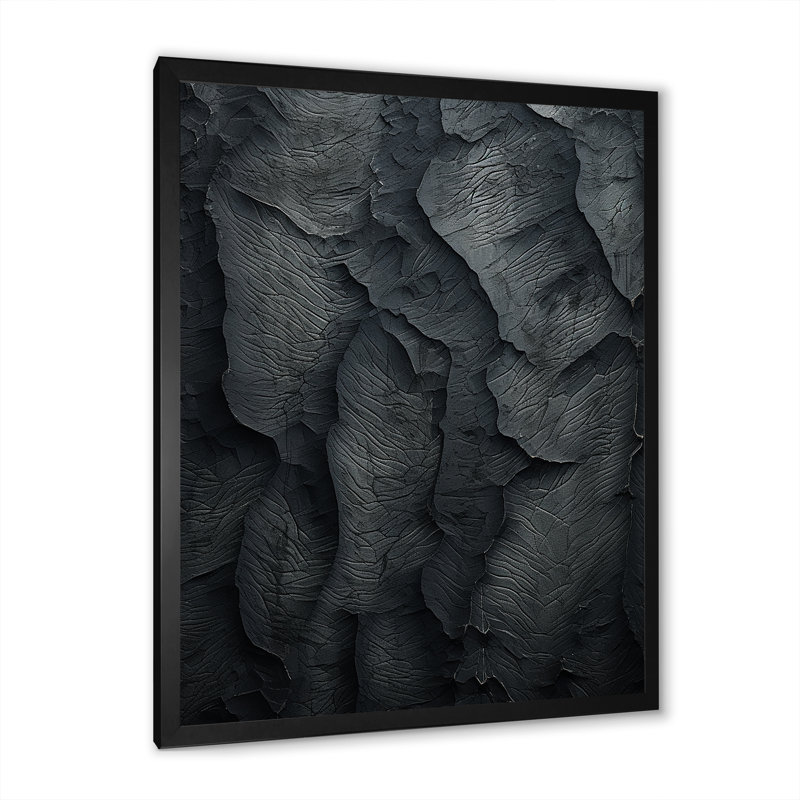 «Mountains Percolated Peaks - Mountains», reproduction d'art sur toile, Cadre simple noir, H 40 po x l 30 po x P 1,5 po