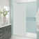 Elyse XL 32 in. W x 80 in. H Fixed Frameless Shower Door with Ultra-Bright Frosted Glass