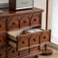 Armoire d'appoint en bois manufacturé brun foncé
