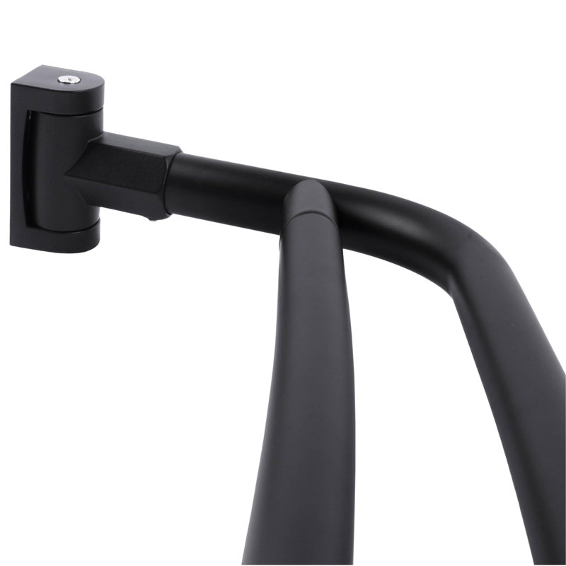 Double Curved Shower Rod, Durable Metal Construction, black