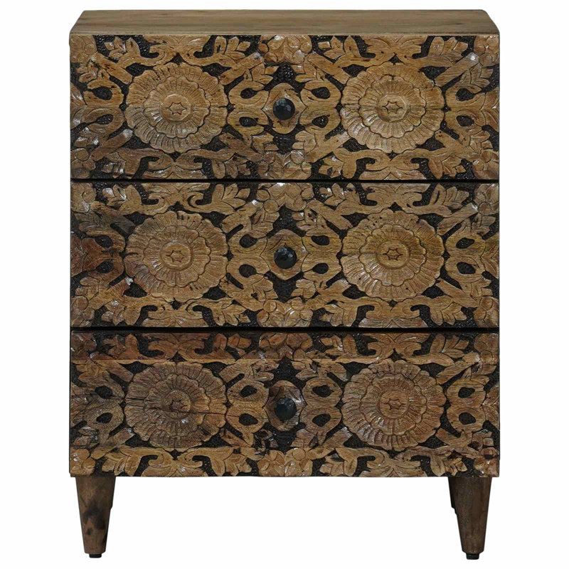 50cm W Solid Wood Bedside Table